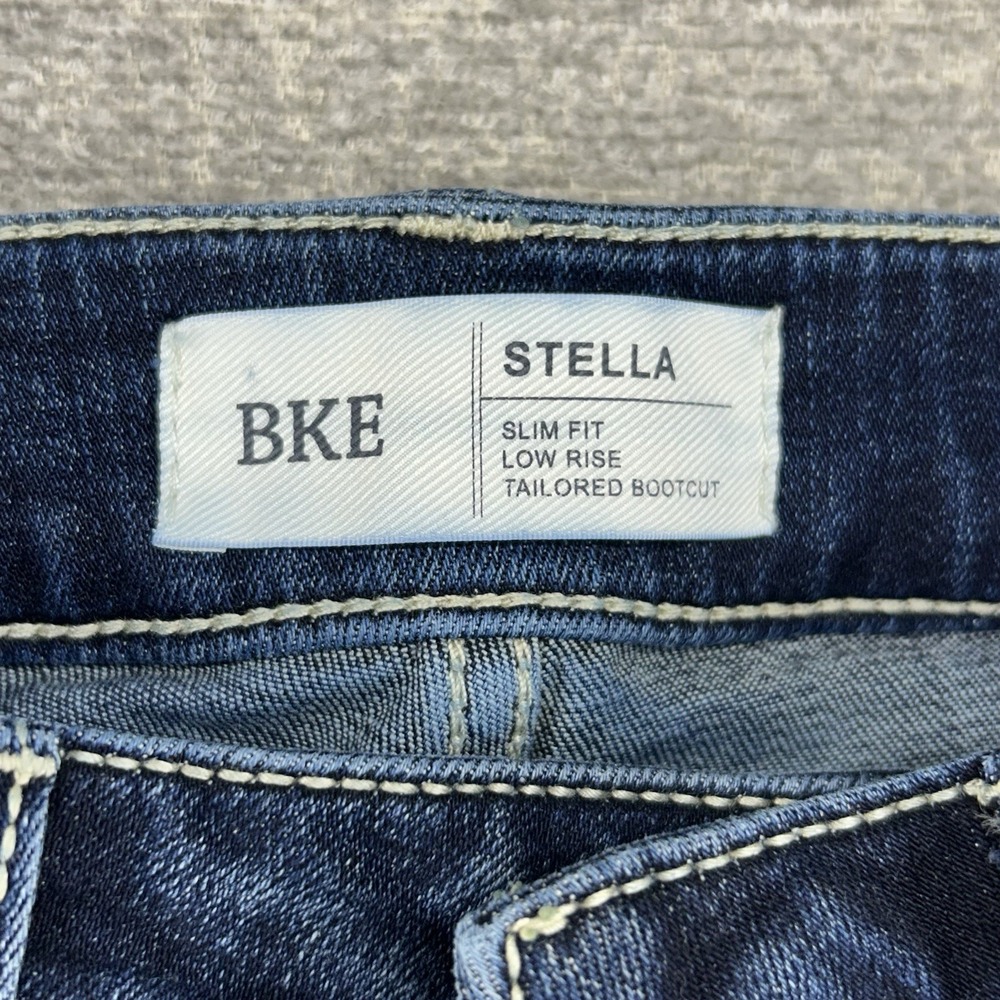 BKE Stella Slim Fit Low Rise Tailored Boot Cut Jeans Women Size 25X31.5 Blue - Picture 3 of 10
